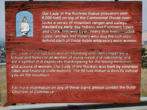 GDMBR: Our Lady of the Rockies Statue.